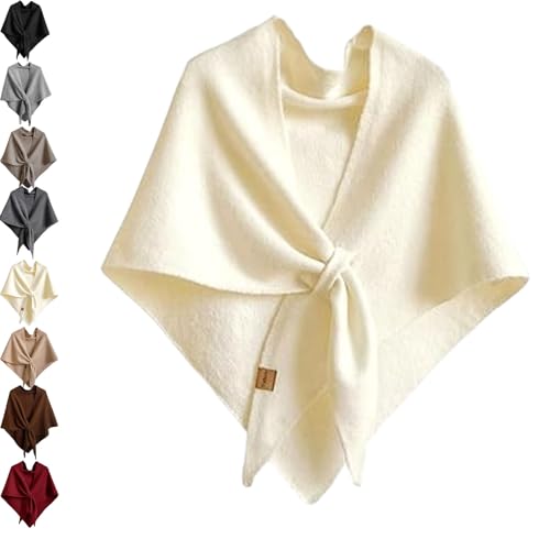Pashmina Shawl Wraps Women,Knitted Shawls,Women's Solid Color Scarf,Soft Knitted Blend Scarf Cape,for Daily Wear