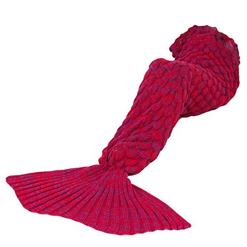 De La Sirena Manta De Ganchillo Hecho a Mano Hecho Punto Edredón De La Cama De La Sala Saco De...