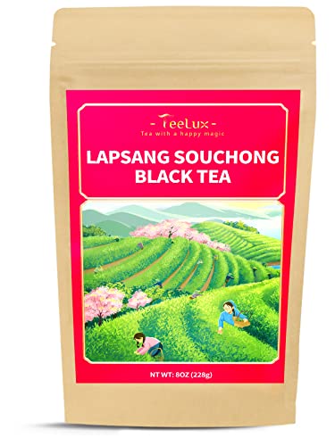 Image of TeeLux Lapsang Souchong Tea, Smoked Black Tea Loose Leaf, Caffeinated, 8oz