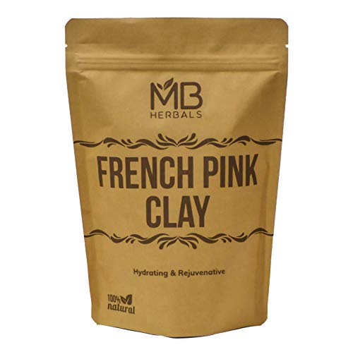 MB Herbals French Pink Clay 100 Gram (3.5 oz) | Montmorrillonite Pink Clay (French Rose Clay) | Mild, Hydrating Clay suitable for Sensitive Skin | Mined & Processed in India