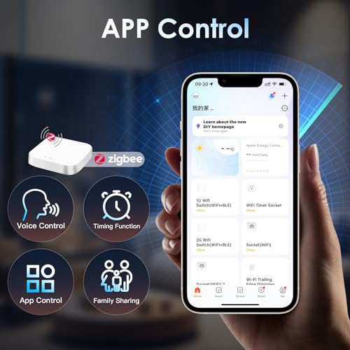 BSEED Zigbee Lichtschalter mit Rolladenschalter, Smart Schalter Unterputz Kompatibel mit Alexa/Google Home/SmartLife, PC Rahmen, benötigt Nullleiter & Zigbee-Gateway, 1 Fach 1 Weg, Schwarz