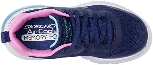 Skechers Kids Girls Skech-Air Airmatic-Sleek Lo Sneaker, Navy/Periwinkle, 12.5 Little Kid | Image 1