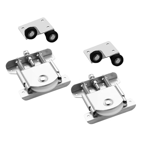 Didiseaon Kit de Poleas y Rodillos para Puertas Corredizas de Armarios Ruedas Amortiguadoras para Puertas de Madera Adecuado para Ventanas y Roperos en Interiores