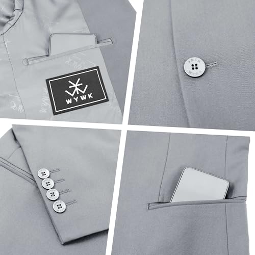 Men's Slim Fit Suit Jacket for Men Two Button Business Blazer Casual Sports Coats Wedding Prom Party2