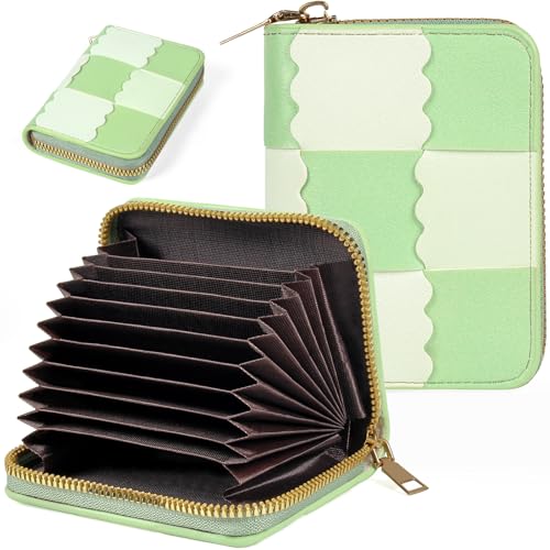 Image of Credit Card Wallet, RFID Card Case Wallet, Zipper Card Cases Holder for Men Women, RFID Blocking, KeyChain Wallet, Compact Size Card Organizer Case for Women