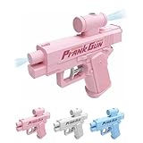 双方向噴射水鉄砲 水鉄炮 子供 逆噴射 ウォーターガン いたずらグッズ イタズラ 水潮吹きおもちゃ 水漏れ防止 バッテリ不要 3色選択可能 誕生日プレゼントのためのノベルティおもちゃ 最大飛距離8m (ピンク)
