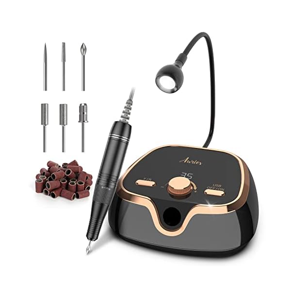Nagelfräser Elektrische für Gelnägel 35000 u/min, Nagelfeile Maniküre Pediküre Set Professionelle Nail Drill…