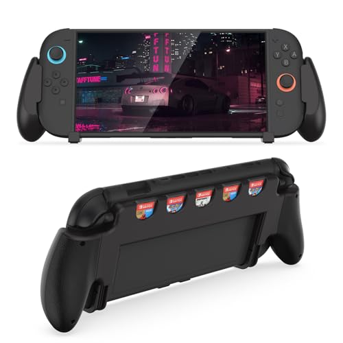 TOPCHANCES La poignée pour la manette Nintendo Switch 2 est légère et pratique, avec 5 emplacements pour cartes de jeu, une prise en main confortable et des accessoires de prise en main ergonomiques