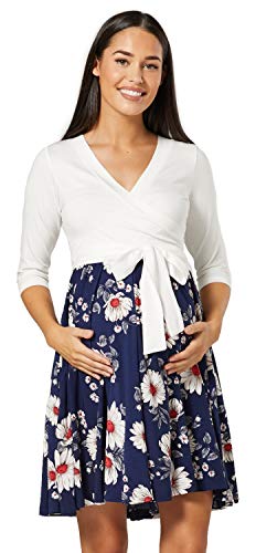 HAPPY MAMA Chelsea Clark. Damen Umstandskleid Kleid Empire-Taille Vordere...