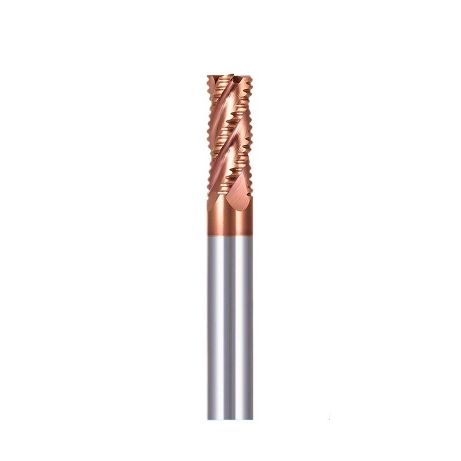 Fresa de desbaste carburo tungsteno HRC55 con revestimiento TiCN, 4-12 mm, 4 flautas, fresa CNC, punta cuadrada for aceros aleados y endurecidos(10xD10x25x75L)