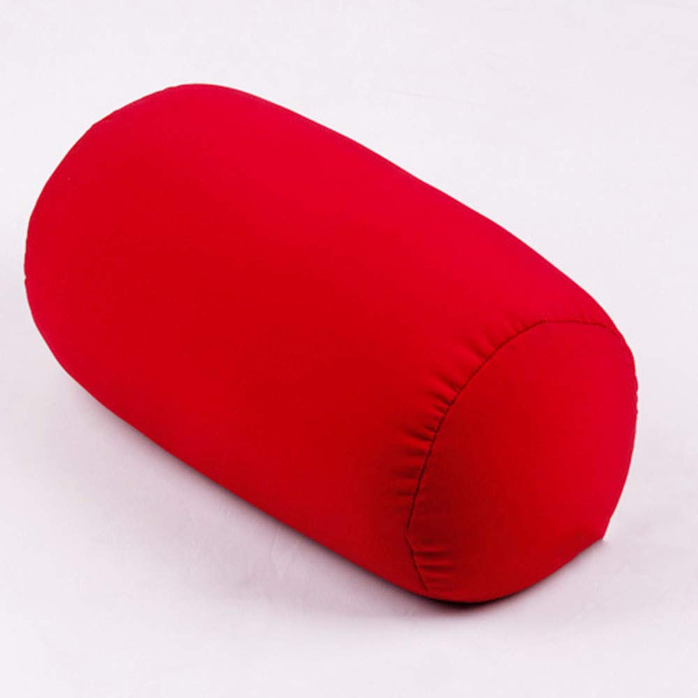 xingmo Microbead Pillow Neck Cushion, Microbead Roll Pillow, Back Lumbar Support Cushion Neck Pillow for Maternity Body Sleep Massage Back Support (31x17cm)(Red)