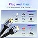 Fibopitcal 8K HDMI 2.1 Cable 6ft 48Gbps Ultra High Speed Braided Nylon HDMI Cord-8K@60Hz 4K@120Hz Compatible for Monitor/TV/PS5 4 3/Laptop/Xbox Series X/Projector/Blu-ray Players