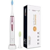 [ECO-AMIGABLE E INTELIGENTE] La cabeza del cepillo de dientes está hecha de Dupont Nylon, BPA FREE y aprobada por la FDA. El temporizador automático de 2 minutos lo ayuda a desarrollar buenos hábitos de cepillado.