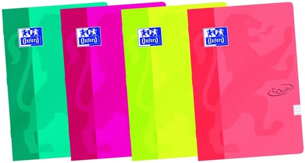 Oxford 400107493 Touch Notebook Pack of 10 4 Colours A5 144 Pages 90 g Flexible Cardboard Cover
