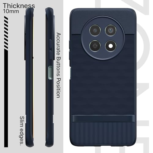 Image of Outlouders Bumper Case for Realme Narzo 70x 5G / N65 / Realme 13 /12 / 12X 5G / C65 | Full Camera Protection | TPU Soft Flexible Shockproof Back Cover (Blue)