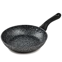 Brooklyn Steel Co. Milky Way Nonstick Aluminum Forged Silicone Handle Fry Pan - 8" - Black