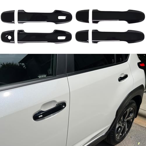 Kolya Car Door Handle Cover Compatible with 2019-2024 2025 Subaru Forester Ascent Impreza Accessories Handle Protectors for 2018-2024 Subaru Crosstrek Accessories (Glossy Black)