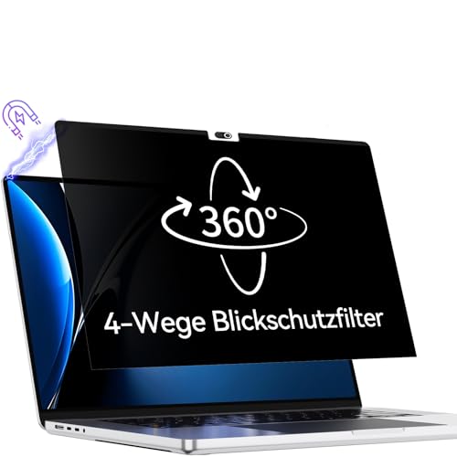 Protescreen 360° Magnetischer Sichtschutzfilter für MacBook Air 13 inch M4 2025& MacBook Air 13.6 inch (M2/M3, 2022/2024...