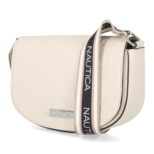 Image of Nautica Delray Flap Crossbody Purse Womens Shoulder Bag, Magnetic Snap Closure Pocket, Small Travel Handbag, Adjustable Strap