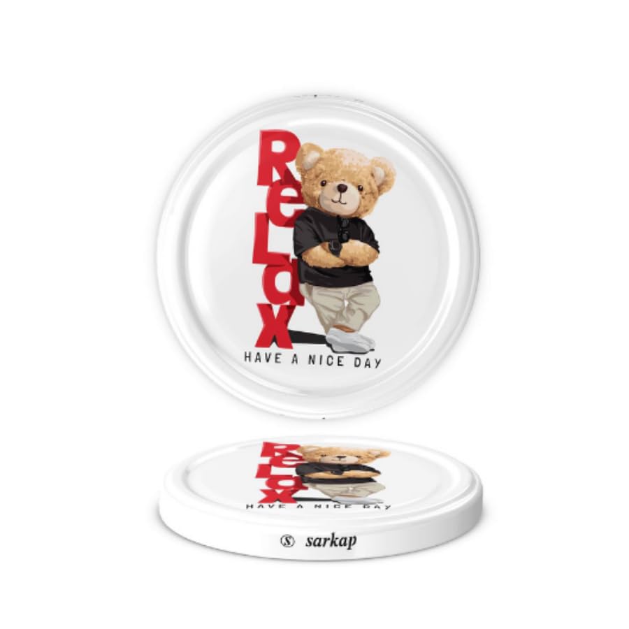 SARKAP Twist Off Canning Lids – 82mm Reusable Canning Lids Set of 10 Twist off Lug Lids (Bear Relax)