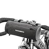 ROCKBROS(ロックブロス)自転車 フロントバッグ ハンドルバーバッグ 多機能 防水 軽量 大容量 反射 フレームバッグ トップチューブバッグ ロードバイク ベルクロ固定 取り付け簡単 反射リフレクター サイクリング 黒金