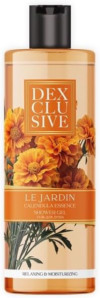 DEXCLUSIVE Nemlendirici Calendula Özlü Duş Jeli 400 ml - Hassas ve Kuru Ciltler İçin Yatıştırıcı Aynısefa Vücut Yıkama Jeli - Onarıcı Günlük Bakım