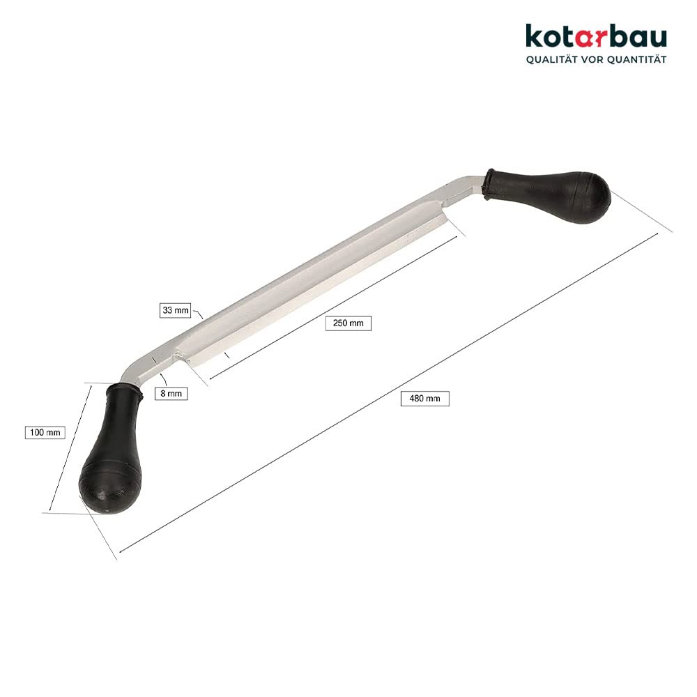 KOTARBAU® Zugmesser 480 mm Geschmiedet Ziehmesser für Holz Holzbearbeitung Stahl