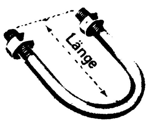 Preisvergleich Produktbild R 134 Drahtbügel (verzinkt) 1"" mit Muttern M 8
