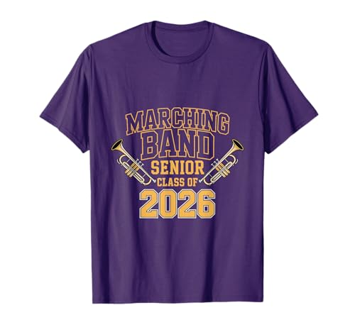 Marching Band Senior Class of 2026 Trumpet Player T-Shirt