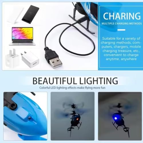 Image of RIVIN Rechargeable RC Flying Helicopter - Induction Sensor + Remote Control (Kids 5+ Years Toy) | Realistic Control & Smooth Performance | Safe & Child-Friendly | Ideal Gift for Boys & Girls
