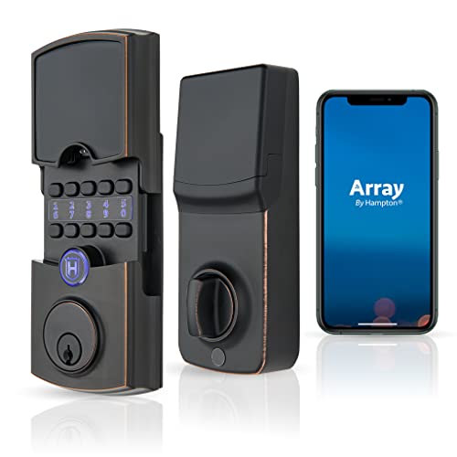 Array By Hampton - Gen 2 Barrington Smart Lock For Front Door, Tuscan Bronze - Smart Deadbolt Door Lock With Wifi Keyless Entry, Compatible With Amazon Alexa And Google #TOP26