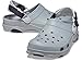 Crocs Classic All-Terrain Unisex Clogs - Thermoplastic Upper and Footbed - Adjustable Turbo Heel Straps Light Grey Men's 4, Women's 6 Medium