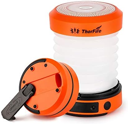 ThorFire LED Camping Lantern Lights Hand Crank USB Rechargeable Lanterns Collapsible Mini Flashlight Emergency Torch Night Light Tent Lamp for Camping Hiking Tent Garden Patio - CL01
