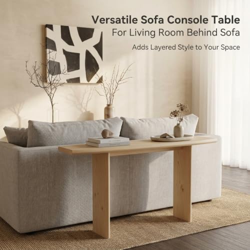Mesa consola de madera para pasillo de 80cm color amarillo Giallo 5