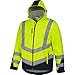Produktbild Safetytex Warnschutz Softshelljacke - Wind- und Wasserdicht - Atmungsaktiv - Hoch Sichtbar - Arbeitsjacke in gelb/marine - Größe L
