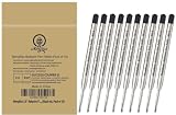 MengRan 3.9'' Ballpoint Ink Pen Refills,Black Ink,Medium,10Pcs