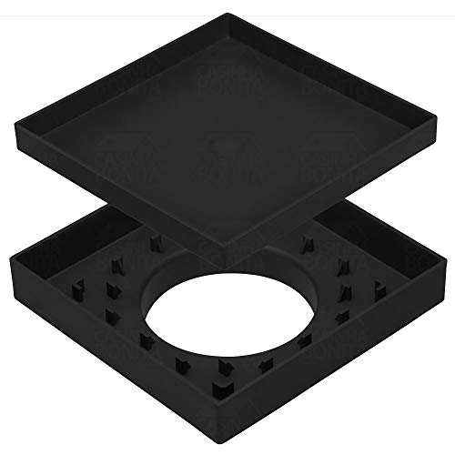 Ralo Oculto Invisível com Encaixe Universal (Preto)