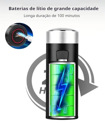 Barbeador Eletrico com Seis Lâminas Upgrade Máquina de Barbear IPX7 à Prova dÁgua Alta Performance 7
