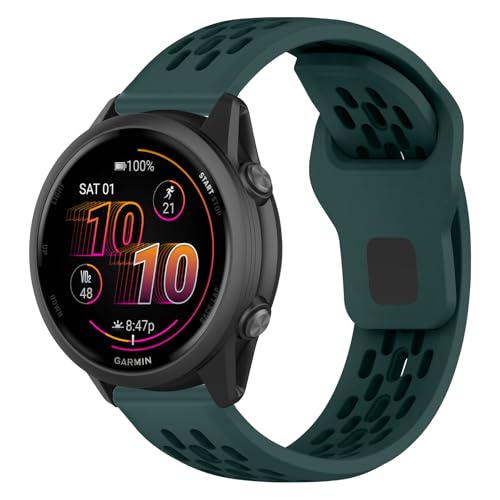 [KiimLaa] 20mm �V���R���o���h Garmin Forerunner 165 Music/Forerunner 570 42mm / Forerunner 245 / 645 �Ή� ���v�x���g �X�}�[�g�E�H�b�` �����o���h �������߉\ �h�� 