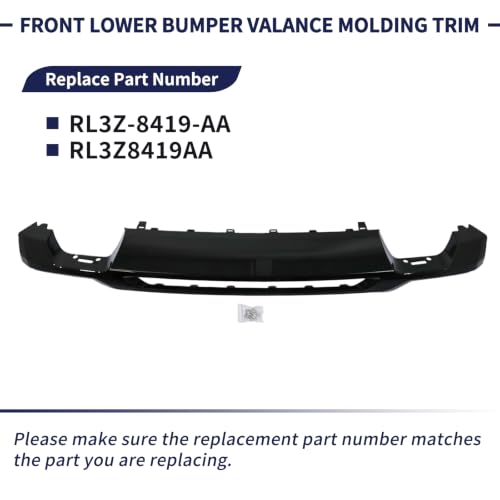 Magimaker Front Lower Bumper Valance Molding Trim Fit for Ford F-150 2024 2025 Replace RL3Z-8419-AA RL3Z8419AA Front Bumper Cover Insert Panel | w/Clips (Gloss Black) by Magimaker - Used condition - Image 3