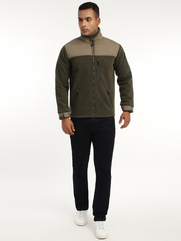 Image of MOUNTMILLER Men's Ripstop Dual Superbond HLKN Fleece Tactical Jacket | Water Repellant | Multi-Pocket | Abrasion-Resistant | Ideal for Outdoor, Hiking & Trekking