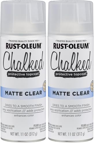 Image of Rust-Oleum 302599 Chalked Ultra Spray Paint, 11 Ounce (Pack of 2), Matte Clear