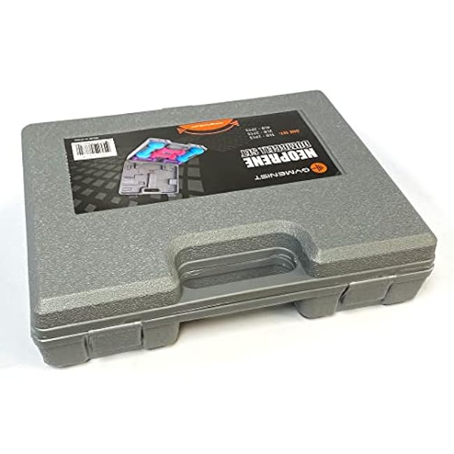 Gymenist Dumbbell Set With Hard Plastic Case Includes 3 Pairs And A Hard Travel Carry Storage Case