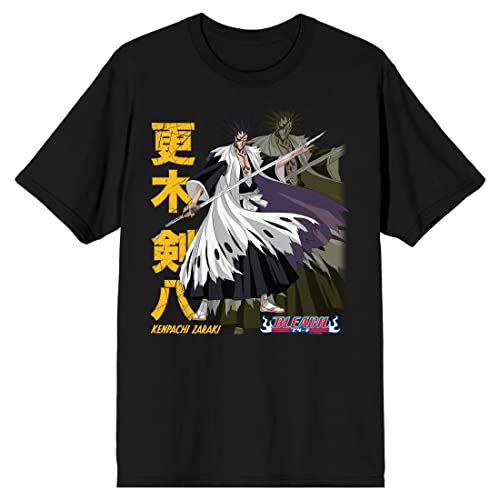Bioworld Bleach Kenpachi Kanjo Logo Men's Black T-Shirt-XXL