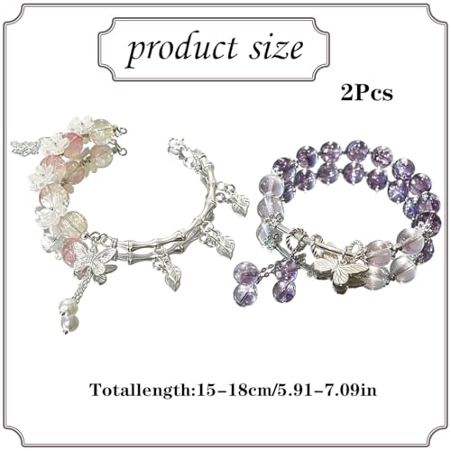 YFXXEEA 2Pcs Pink Crystal Fish Tail and Moon Pink and Purple 1 - Image 3