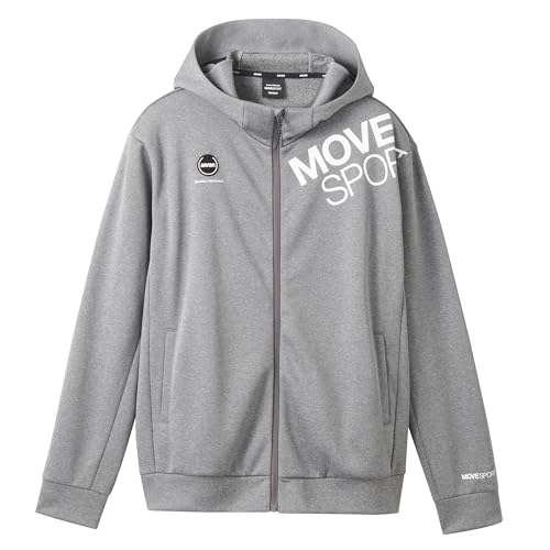 [ムーブスポーツ] スウェット デサント フルジップフーディー ストレッチ トレーニング ランニング グレー 2Lのサムネイル