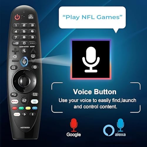 Image of Lambcare Magic Remote Control Compatible for LG LED TV with Netflix and Prime Video Hot Keys and Voice Command• Includes Free 1-Year Warranty