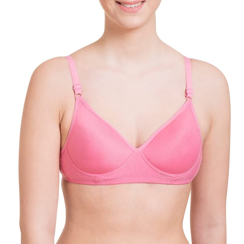 Image of SCTC 100% Cotton Girls /Women's Everyday Wire Free (Non Wire) Non Padded B-Cup Seamless | T-Shirt | Full Coverage Bra Pack of 1 Color:: (May be Vary)