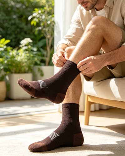 Image of 90% Merino Wool Socks for Men Athletic Ankle Socks for Women with Arch Support Breathable Soft Wool Ankle Socks,3 Pairs