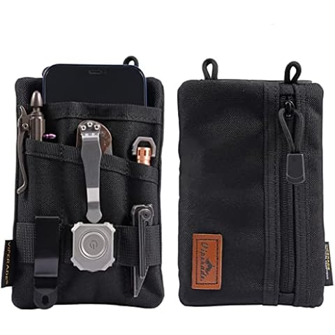 VIPERADE VE1 EDC Tool Pocket Organizer Nylon Tool Pouch Everyday Carry Multitool Protection Sheath Pouce for EDC Gears Flashlight Pocket Knife Tactical Pen Notebook (Black) Cover